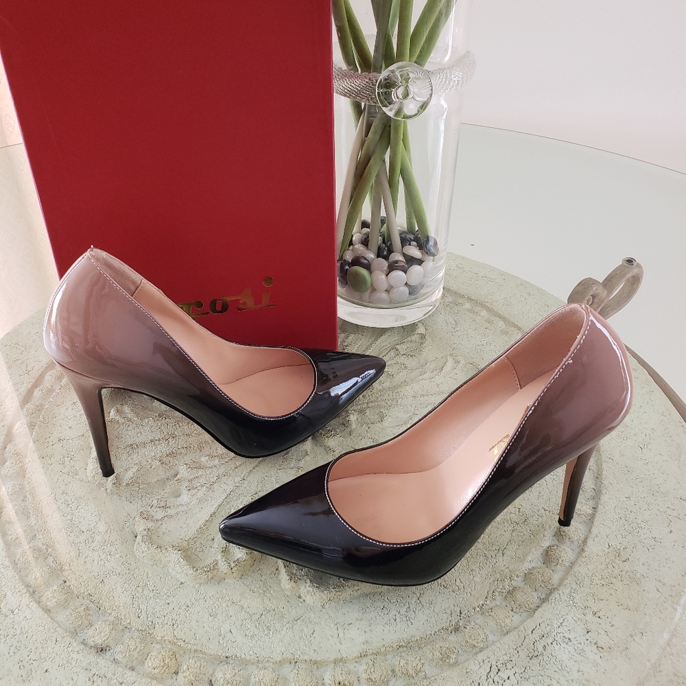 Ombre Tan to Black Pumps